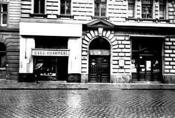 Siegmund Kornmehl's kosher butcher shop, in Sigmund Freud's building