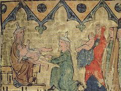 "Isaac's Circumcision," from the Regensburg Pentateuch, ca 1300
