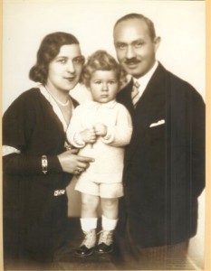 Erwin, age 3, with mother Lily and father Heinrich Schmerling